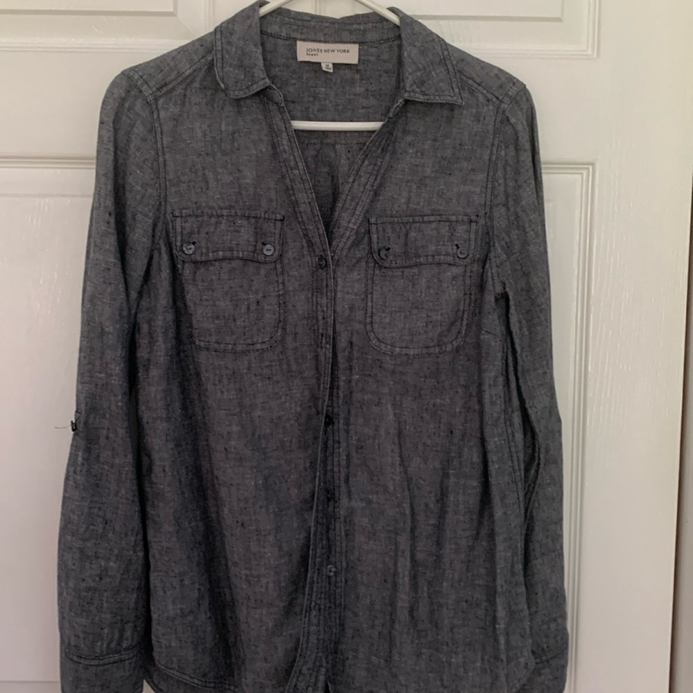 Jones New York-Linen button down shirt
